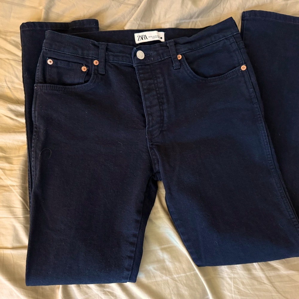 Zara The 90’s Full Length Black Jeans